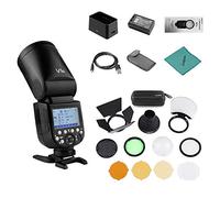 Godox V1N Professional Speedlite Flash Speedlight Round Head Wireless 2.4G Fresnel Zoom for Nikon D5300 D750 D850 D7100 Z7 + AK-R1 Godox AK-R1 Accessory Kit