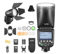 Godox V1PRO-S V1Pro S Round Head Camera Flash Flash Camera Flash with AK-R1 TTL Speedlite 2.4G Wireless TTL Speedlight Strobe,76Ws HSS 1/8000s with Li-ion Battery for Sony Cameras