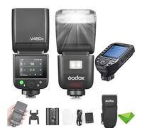 Godox V480 F V480-F TTL Flash for Fuji Cameras w/XProII-F Flash Trigger, GN50 1/8000 HSS, 1.7s Recycle Time, 2.4G Wireless, Built-in Modeling Light, 7.2V/2200mAh Li-ion Battery Touchscreen Speedlight