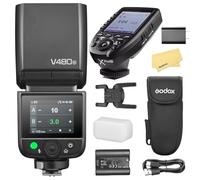 Godox V480N V480 N Camera Flash with Godox XProN XPro-N Flash Trigger for Nikon Camera Flash Speedlite Light,650 Full-Power Flashes,2.4G HSS 1/8000s,1.7s Recycle Time,7.2V/2200mAh Li-ion Battery,GN50