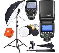 GODOX V860III-F On Camera Flash Speedlite Kit/w XPro Trigger, Light Stand, Reflective Umbrella, Stand Mount & 5 in 1 Reflector Compatible with Fuji Cameras + 12 Month Extended Warranty Card (3 Yrs)
