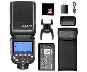 GODOX V860III-P Camera Flash TTL 76Ws Power 1/8000s High-Speed Sync GN60 1.5s Recycle Time, 2W Modeling Lamp 5300K±200K Color Temperature, Quick-Release Lock, Suitable for Pentax Series Cameras
