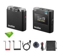 GODOX Virso M1 Wireless Lavalier Microphone, 2.4GHz Microphone 650ft(200m) Range, with Transmitter and Receiver Compatible with DSLR Camera, Smartphone, etc for YouTube Interview Video Podcast Vlog