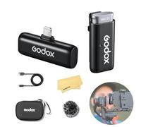 GODOX Virso M2 2.4GHz Wireless Microphone System,with Receiver and 2 Transmitter,Compatible with Camera,Smartphone,Suitable for YouTube Interview Video Podcast Vlog