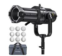 Godox VSA-19K Spotlight Attachment Kit,Conical Snoot with 19° Projection Lens and 6 Gobos for Bowens Mount Flash Speedlite,Studio Strobe Monolight,Photography LED Light and Video Light