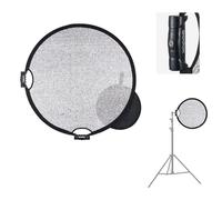 Godox W-RFT55 Collapsible Windproof Reflector - 22" Portable Photography Light Reflector with Ergonomic Handles & 1/4"-20 Threaded Socket for Mounting, Stable for Outdoor/Studio Shooting