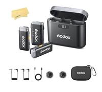 Godox WEC Kit2 2.4GHz Wireless Microphone System,200M Stable Transmission,24H Battery Life,Smart Display,Portability for Interview,Livestream,Outdoor Shooting,Vlog