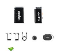 GODOX WEC Wireless Lavalier Microphone, 2.4G Lapel Mic 656FT 8H Compact Wireless Microphone for Online Class Vlog Live Stream YouTube for Camera Smartphone Tablet (WEC Kit 1)