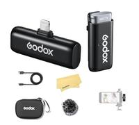 GODOX WES1 Kit1 2.4GHz Wireless Microphone System,Mini Body,70dB Signal-to-noise Ratio,48KHz 16Bit Lossless Sound,200M Stable Transmission(Single-Channel Kit Lightning Version)