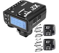 GODOX X2T-N TTL Wireless Remote Trigger 1/8000s High Speed Sync X System HSS with 2x GODOX X1R-N Receiver Wireless Flash Receiver Compatible With Nikon cameras Bluetooth follow through hotshoe mount