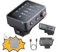 Godox X3Pro TTL Wireless Flash Trigger 2.4GHz Wireless with Touch Screen HSS TCM Auto/Manual/Multi Modes Supports APP Control (X3Pro O)
