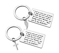 Godparents Gift from Godchild Gift for Godmother Godfather Will You Be My Godfather/Godmother Keyring Set Godmother Keychain Godfather Keyring Christening Gift for Godparent Keychain Baptism Gifts