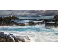 Godrevi Lighthouse in St Ives Bay DIY 5D Diamond Painting by Number Unique Kits Home Wall Decor Crystal Rhinestone Wall Decor