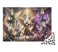 Gods And Demons 1000 Piece Wooden Jigsaw Puzzle,Gift Idea,Whimsical Challenge,Stress Relief Angel,Great Gifts,Home Wall Decor,Wood,Adults & Kids 14+ (75x50cm)