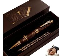 God's Blessing Bible Commemorative Pen, Christian Gift Faith Pen with Scripture Engraving, Inspirational Religious Writing Pens, Bible Verse Retractable Ballpoint Pens for Church Pastor School