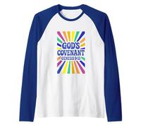 God's Covenant Genesis 9:13 - Rainbow - Holy Christian Faith Raglan Baseball Tee