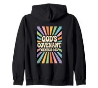God's Covenant Genesis 9:13 - Rainbow - Holy Christian Faith Zip Hoodie