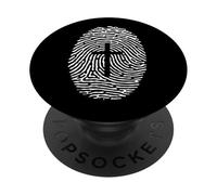 God's Creation Fingerprint, Identity in Christ Thumbprint PopSockets Adhesive PopGrip