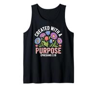 God's Creation Purpose Ephesians 2:10 Floral Faith Tank Top