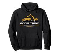 GOD's Crew - Excavator Construction Kids Christian 1 Cor 3:9 Pullover Hoodie