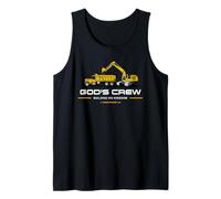 God's Crew - Excavator Construction Kids Christian 1 Cor 3:9 Tank Top