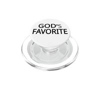GOD'S FAVORITE Black Text Designed PopSockets PopGrip for MagSafe