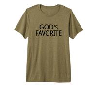 God's Favorite Black Text Designed Premium T-Shirt
