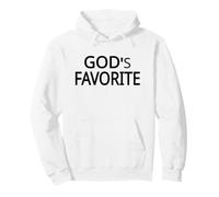 GOD'S FAVORITE Black Text Designed Pullover Hoodie