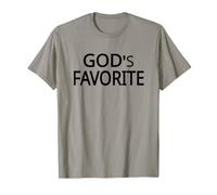 God's Favorite Black Text Designed T-Shirt