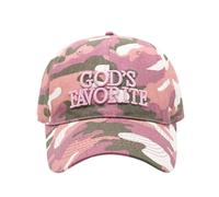 God's Favorite Camo Vintage Trucker Hat Baseball Hat Funny Trucker Hat for Men Women Summer Hats for Women