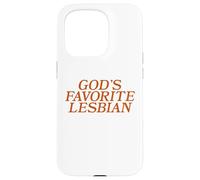 God's Favorite Lesbian Bold LGBTQ Pride Funny Queer Design Case for iPhone 15 Pro