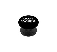 GOD'S FAVORITE White Text Designed PopSockets Adhesive PopGrip