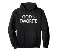 GOD'S FAVORITE White Text Designed Pullover Hoodie