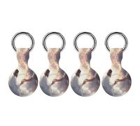God's Gifts Compatible with Airtag Locator Silicone Protective Case with Keychain 4PCS