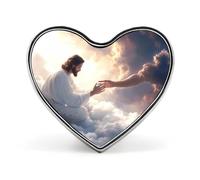 God's Gifts Heart Badge Pin Metal Reel Pins Memorial Brooch Button Lapel Pins for Backpack Wedding