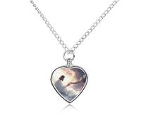 God's Gifts Pet Ashes Necklace Heart Silver Classic Pet Pendant Memorials Funerary for Dog Cat Lover