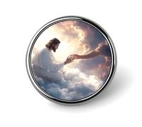 God's Gifts Round Badge Pin Metal Memorial Brooch Button Lapel Pins for Backpack Wedding