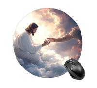 God's Gifts Round Mouse Pad with Non-Slip Rubber Waterproof Mousepads for Laptop Games Homework And Office