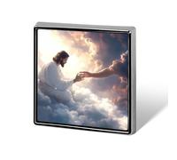 God's Gifts Square Badge Pin Metal Memorial Brooch Button Lapel Pins for Backpack Wedding