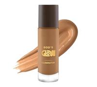 God's Glow Illuminator Highlighter (30ml) | 08 Chestnut | Infused with Hyaluronic Acid, Green Tea & Rosemary Extract | Sheer Coverage | Lightweight | Natural Radiant Finish