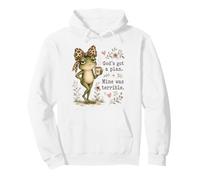 God's Got A Plan Funny Church Girl Christian Frog Faith Pullover Hoodie