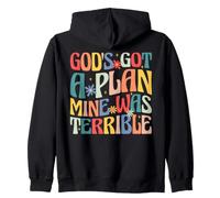 God's Got A Plan Mine Was Terrible Funny Christian Zip Hoodie