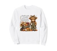 God's Got A Plan Mine Was Terrible Highland Cow Fall Jesus Sweatshirt