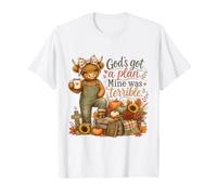 God's Got A Plan Mine was Terrible Highland Cow Fall Women T-Shirt