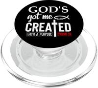 God's Got Me Christian Ephesians 2:10 Created With a Purpose PopSockets PopGrip for MagSafe