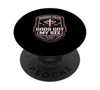 Gods Got My Six Christian Firefighter Faith Shield PopSockets Adhesive PopGrip