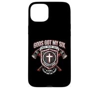 Gods Got My Six Firefighter Faith Valor Duty Shield Case for iPhone 15 Plus