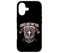 Gods Got My Six Firefighter Faith Valor Duty Shield Case for iPhone 17