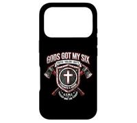 Gods Got My Six Firefighter Faith Valor Duty Shield Case for iPhone 17 Pro