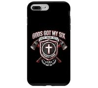 Gods Got My Six Firefighter Faith Valor Duty Shield Case for iPhone 7 Plus/8 Plus